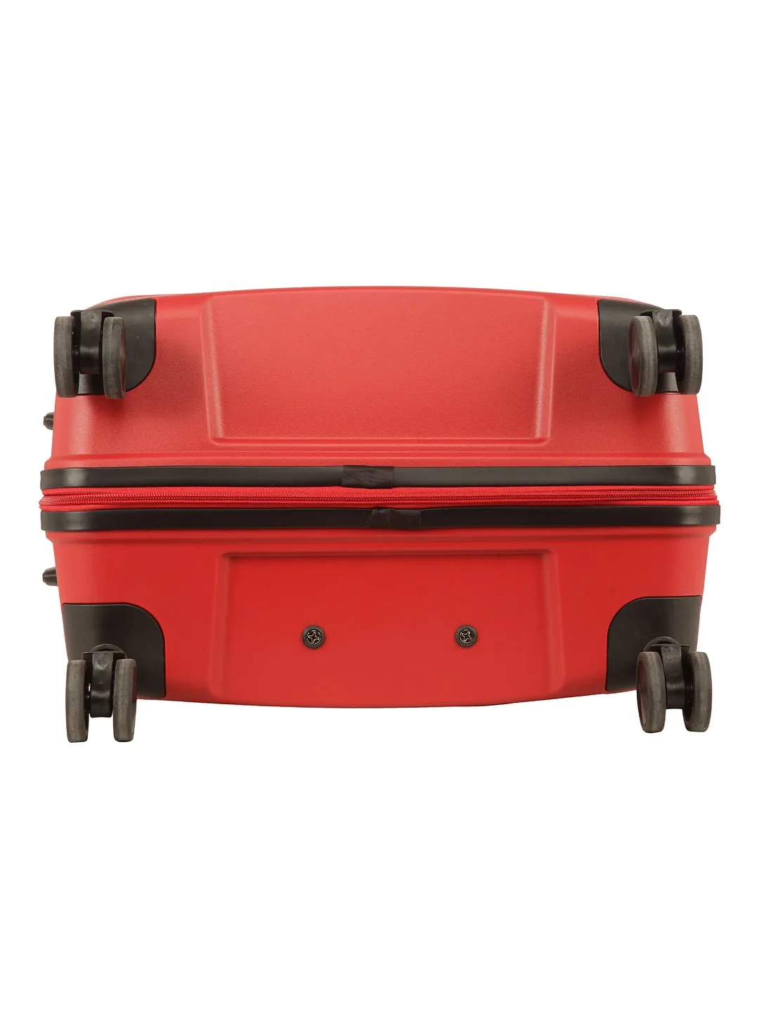 Teakwood Unisex Red Trolley Bag - Set Of Three