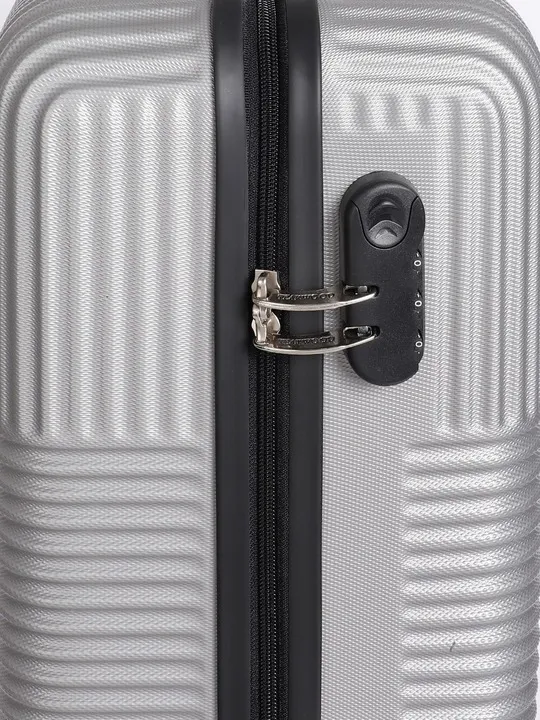 Textured Hard-Sided Cabin Suitcase Trolley Bag 61.16 L