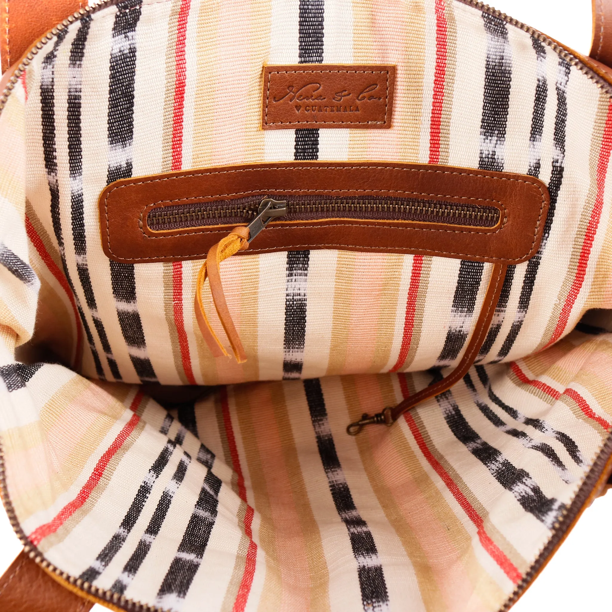 THE MEDIUM PERFECT BAG - OOAK HUIPIL - CAFE - NO. 12736