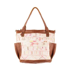 THE MEDIUM PERFECT BAG - OOAK HUIPIL - CAFE - NO. 12736