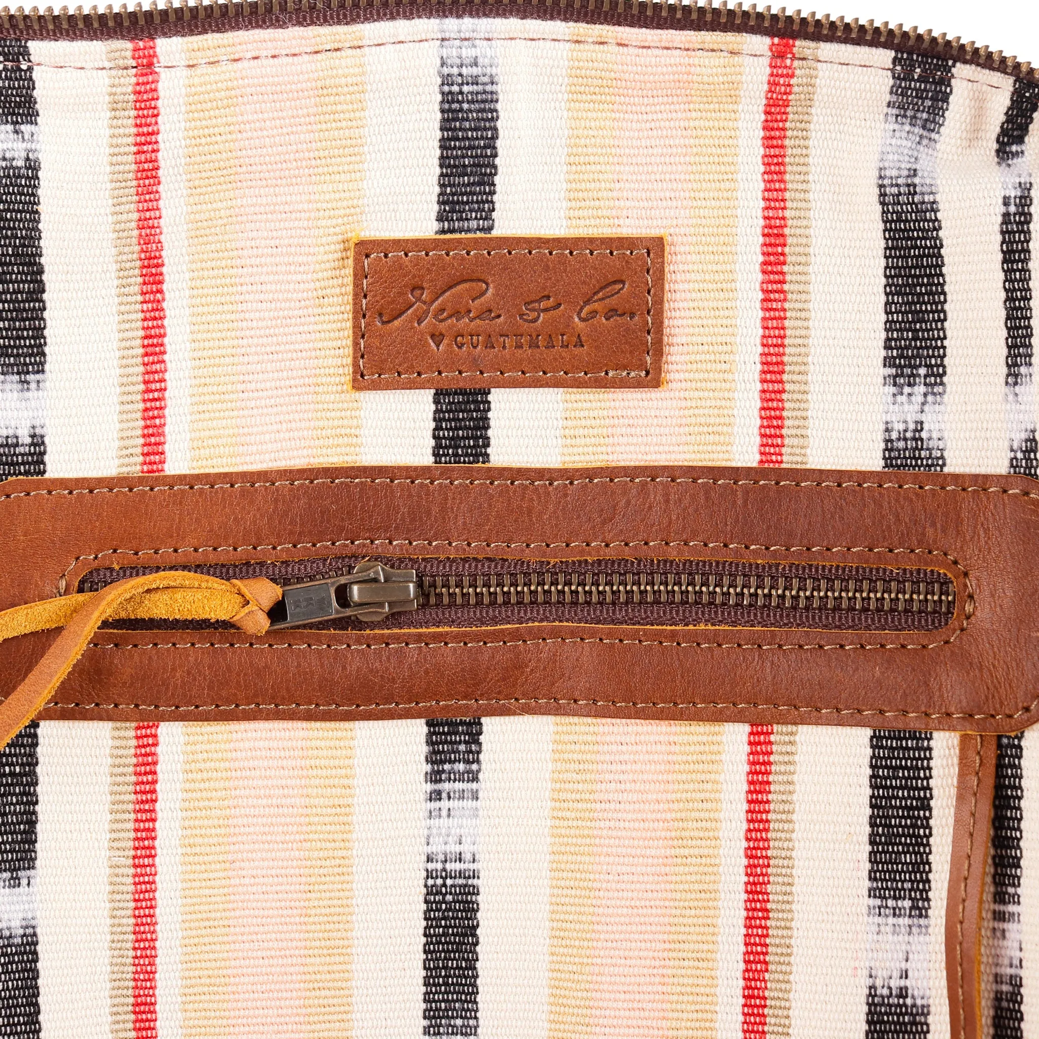 THE MEDIUM PERFECT BAG - OOAK HUIPIL - CAFE - NO. 12736