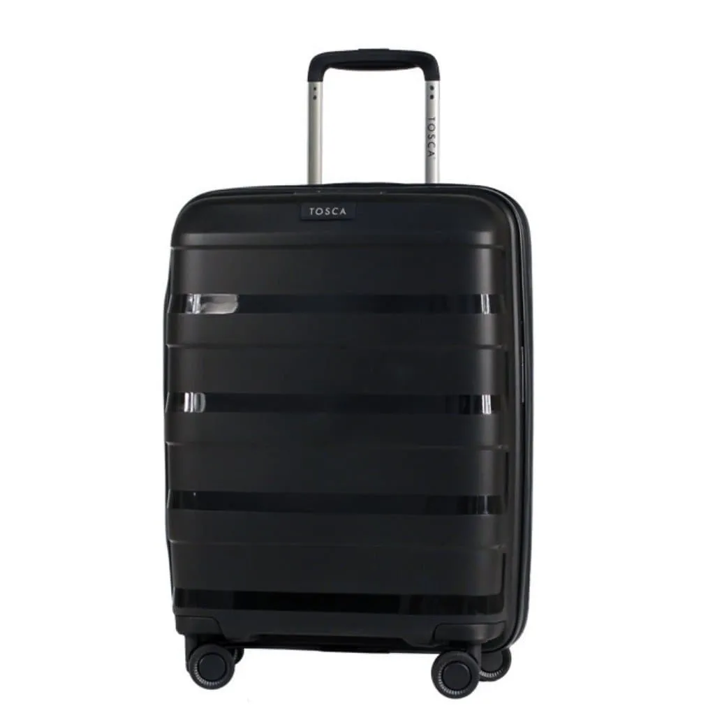 Tosca Comet 2 Piece Carry On & Large Hardsided Suitcase Duo - Black