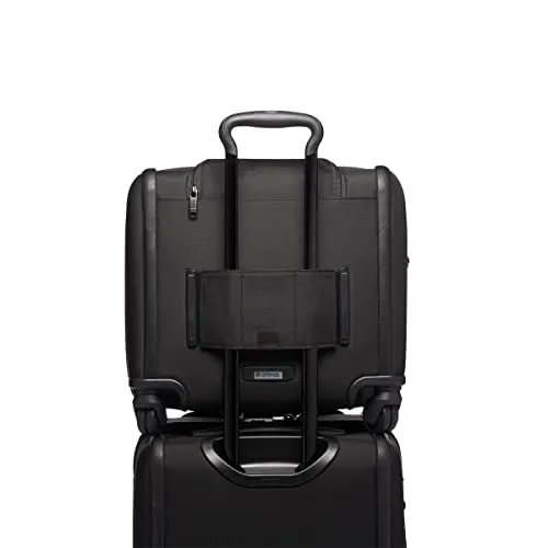 Tumi Men's Alpha Compact 4 Wheel Briefcase, Black