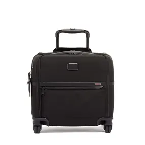 Tumi Men's Alpha Compact 4 Wheel Briefcase, Black