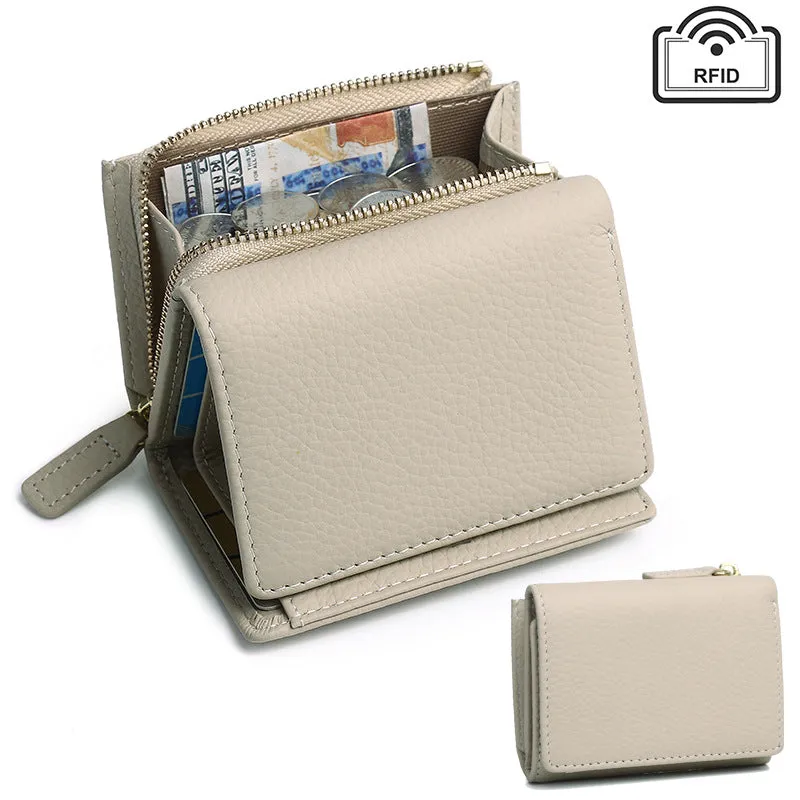 Women's Short Japanese Style Wallet with Zipper