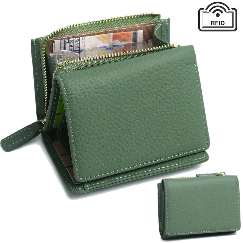 Women's Short Japanese Style Wallet with Zipper