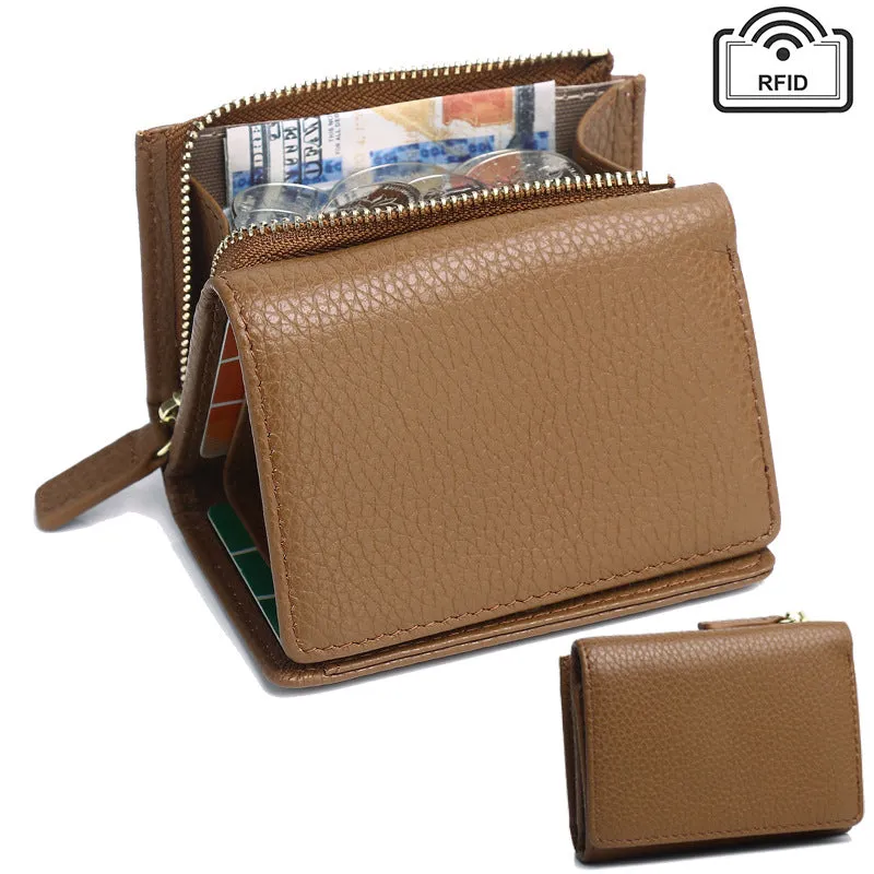 Women's Short Japanese Style Wallet with Zipper