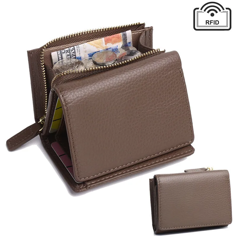 Women's Short Japanese Style Wallet with Zipper