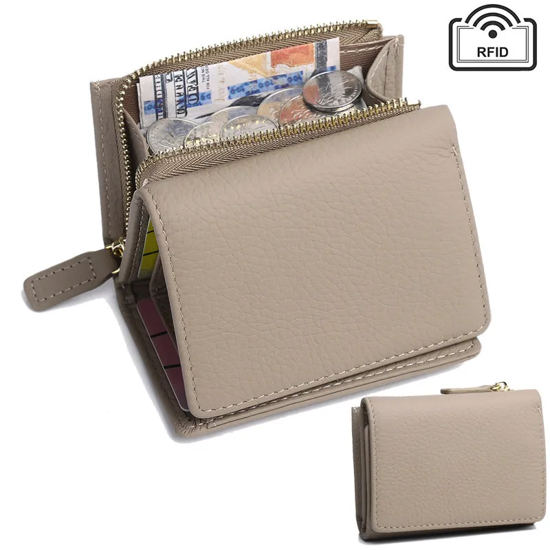 Women's Short Japanese Style Wallet with Zipper