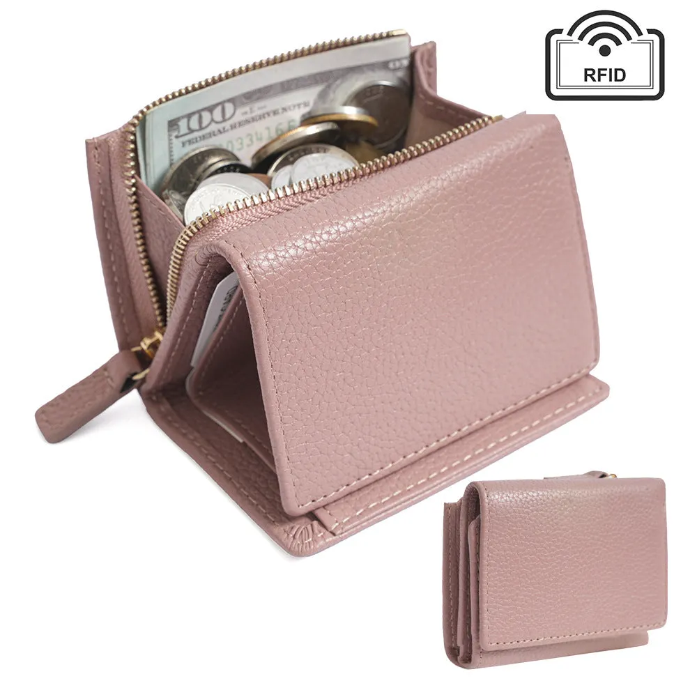 Women's Short Japanese Style Wallet with Zipper