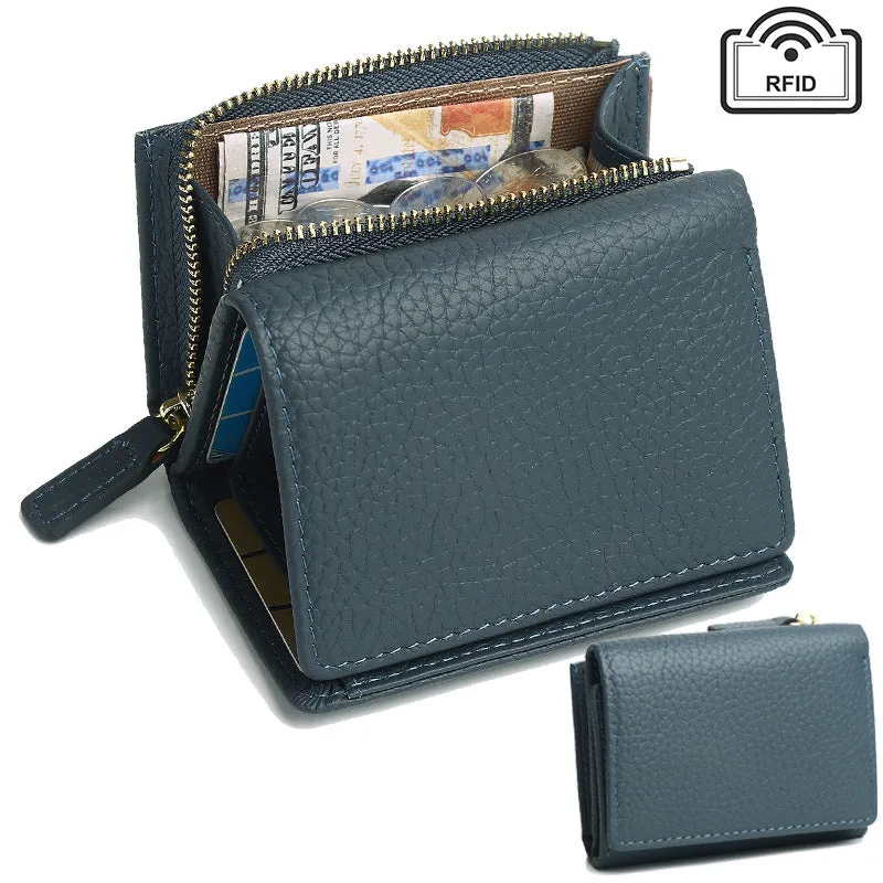 Women's Short Japanese Style Wallet with Zipper
